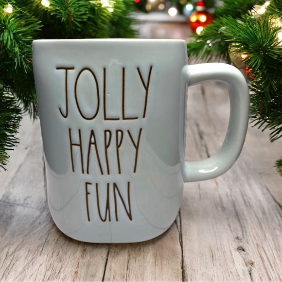 RAE DUNN ‘Jolly Happy Fun’ Frosty the Snowman Light Blue Mug – (16 oz) - Picture 1 of 6